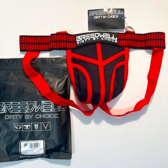 Breedwell Size XL Hybred Athletic Supporter/Jockstrap - Red/Black - Picture 1 of 7